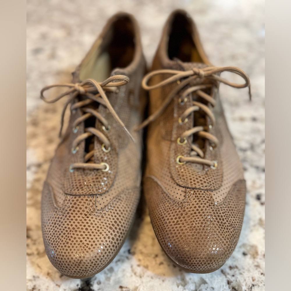 Vaneli Women's Taupe Perforated Sneakers - Picture 5 of 8